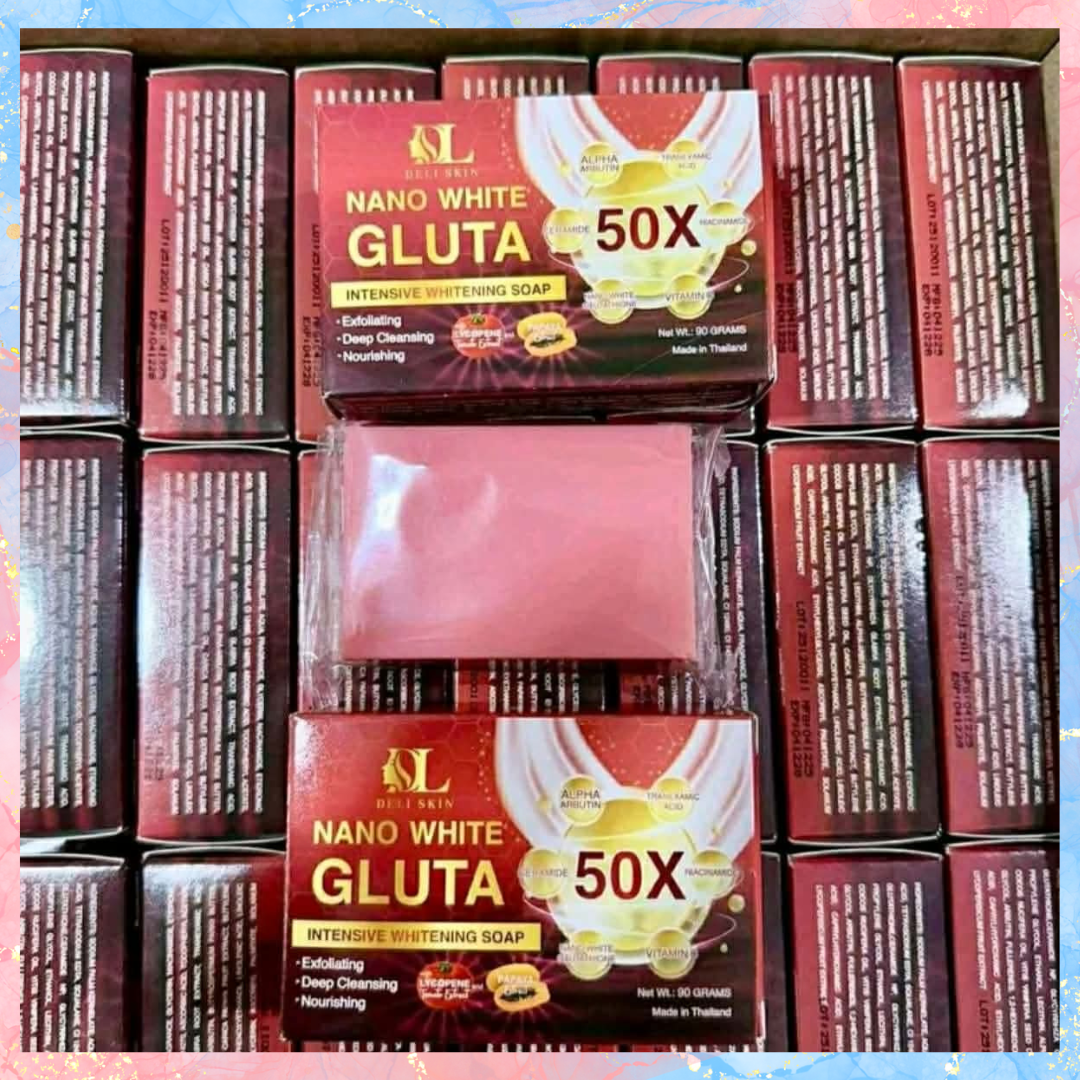 Deli Skin Nano White 50x Gluta Intensive Whitening Soap | 90g