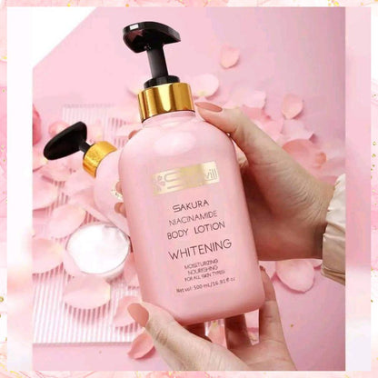 Shawil Sakura Niacinamide Whitening Body Lotion | 500ML