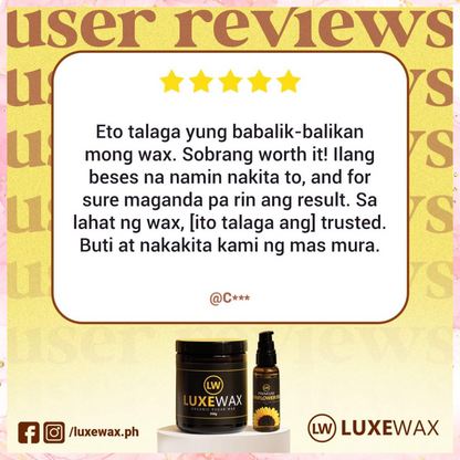 LuxeWax Organic Sugar Wax Kit | 350G