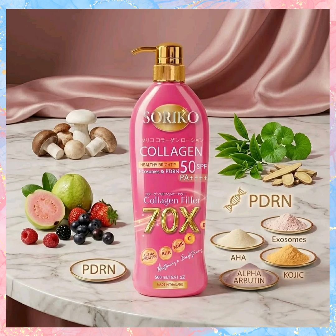 Soriko Collagen Filler 70x Whitening Body Lotion | 500ml