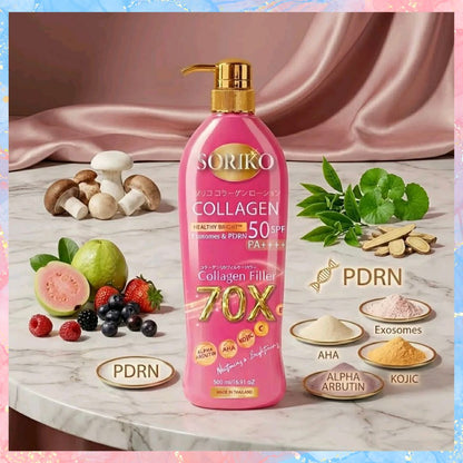 Soriko Collagen Filler 70x Whitening Body Lotion | 500ml