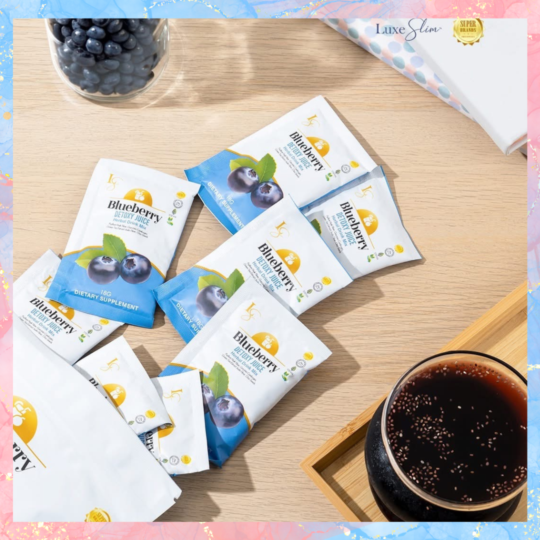 Luxe Slim Blueberry Detoxy Juice Herbal Drink | 8sachets