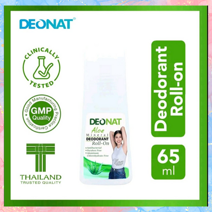 Deonat Aloe Mineral Deodorant Roll On | ALCOHOL-FREE | 65ML