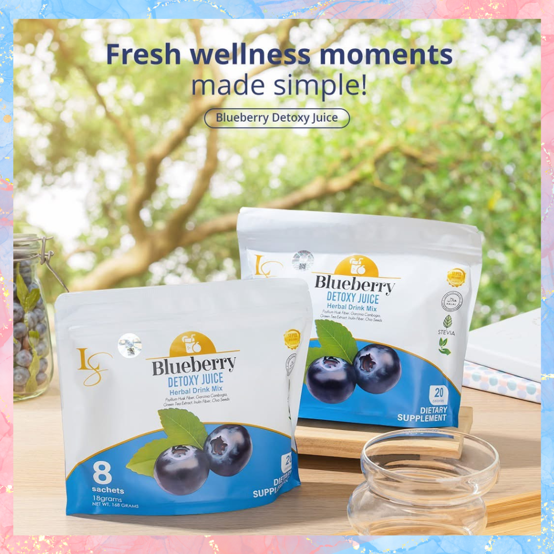Luxe Slim Blueberry Detoxy Juice Herbal Drink | 8sachets