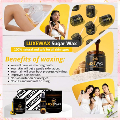 LuxeWax Organic Sugar Wax Kit | 350G