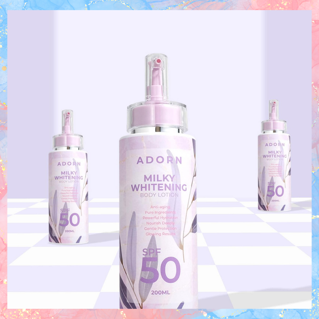 Adorn Milky Whitening Body Lotion with SPF50 | 200ML