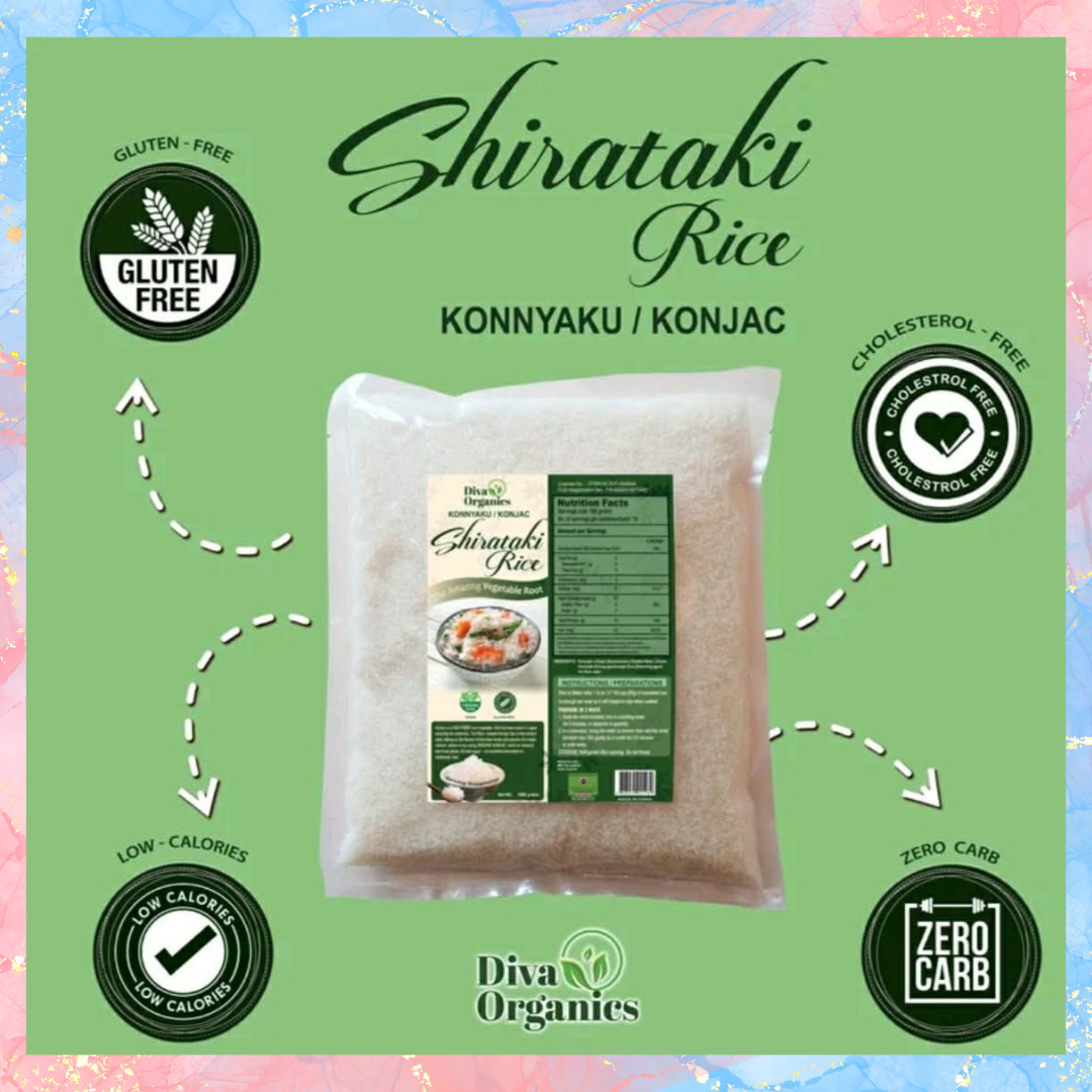 Diva Organics Shirataki Dried Rice - 1KG | Konjac Rice