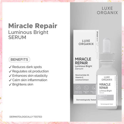 Luxe Organix Miracle Repair Luminous Bright Serum | 30ML