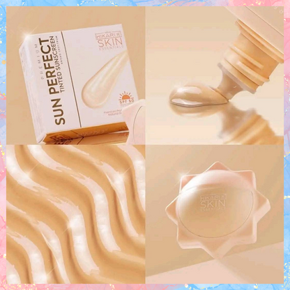 Hikari Skin Premium Sun Sunscreen Tinted Sunscreen broad spectrum with SPF50 PA++++ UVA/UVB | 50G