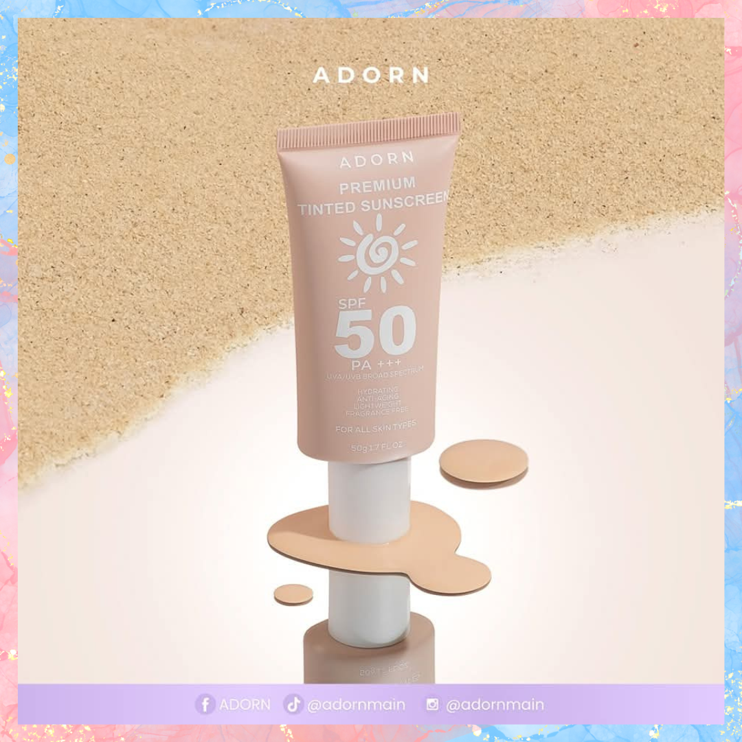 Adorn Premium Tinted Sunscreen with SPF50 PA+++ UVA/UVB Broad Spectrum | 50G
