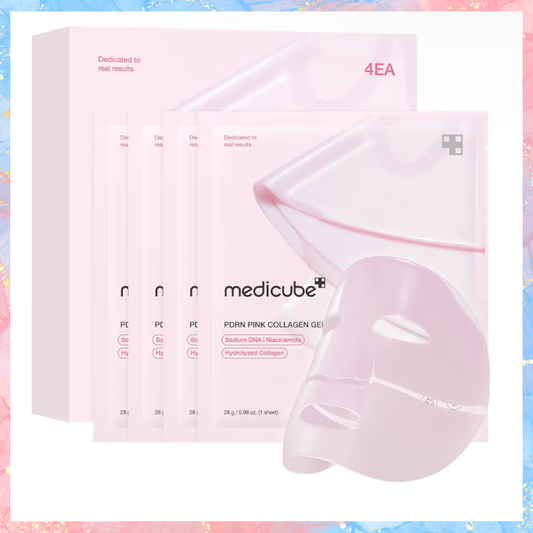 MEDICUBE Salmon DNA PDRN Pink Collagen Jelly Gel Facial Mask | Korean Glass Skin | 4PCS
