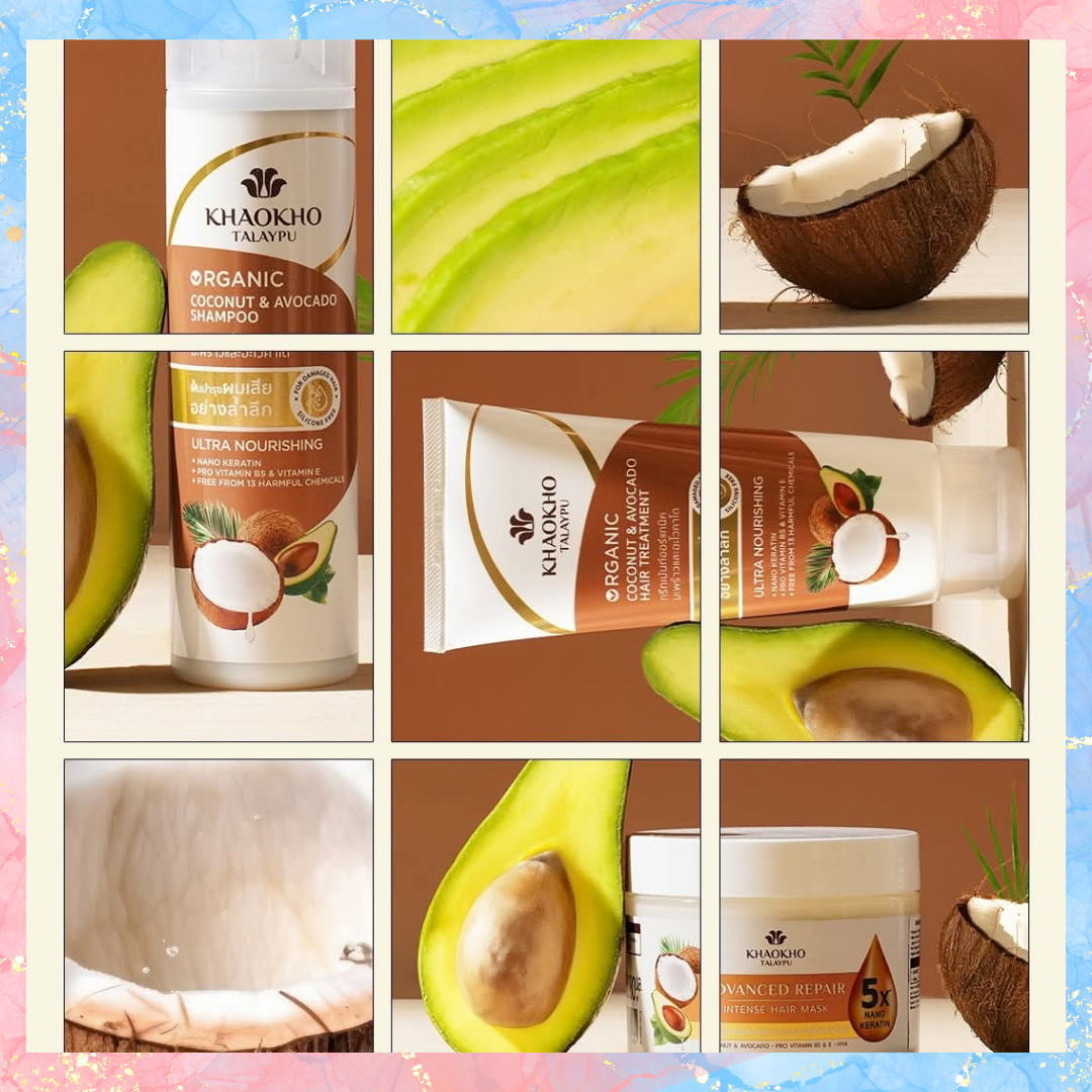 Khaokho Talaypu Organic Coconut & Avocado Shampoo and Conditioner SET