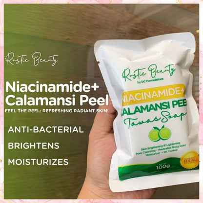 Rustic Beauty Niacinamide Calamansi Peel Tawas Soap | 100G