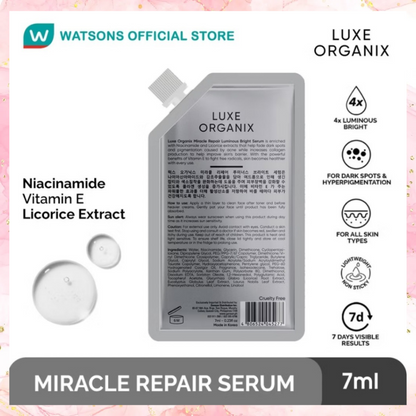 Luxe Organix Miracle Repair Luminous Bright Serum | 7ML