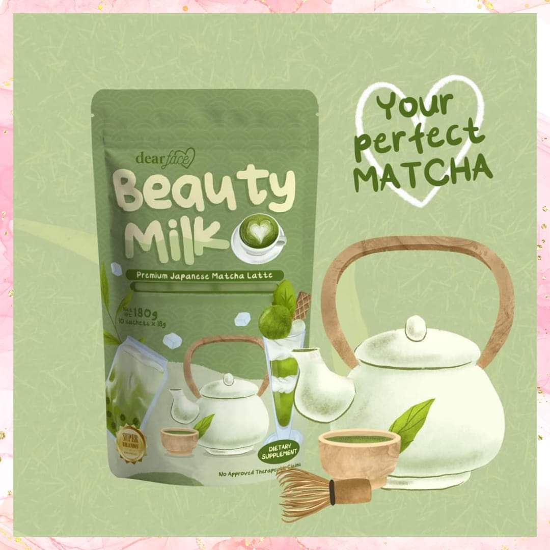 Dear Face - Beauty Milk Premium Japanese Matcha Latte | 180grams