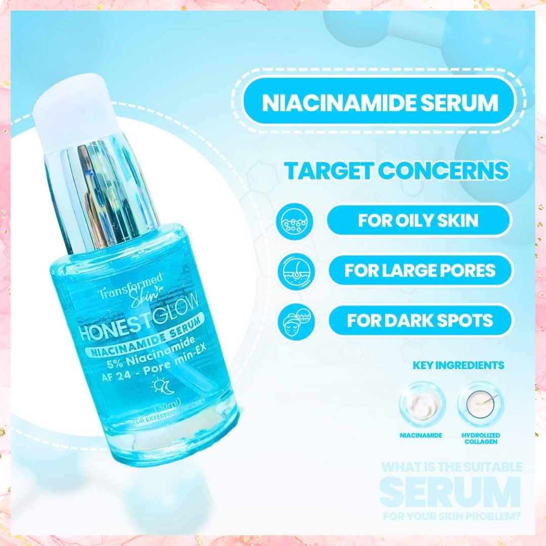 Transformed Skin Honest Glow Niacinamide Serum | 30ML