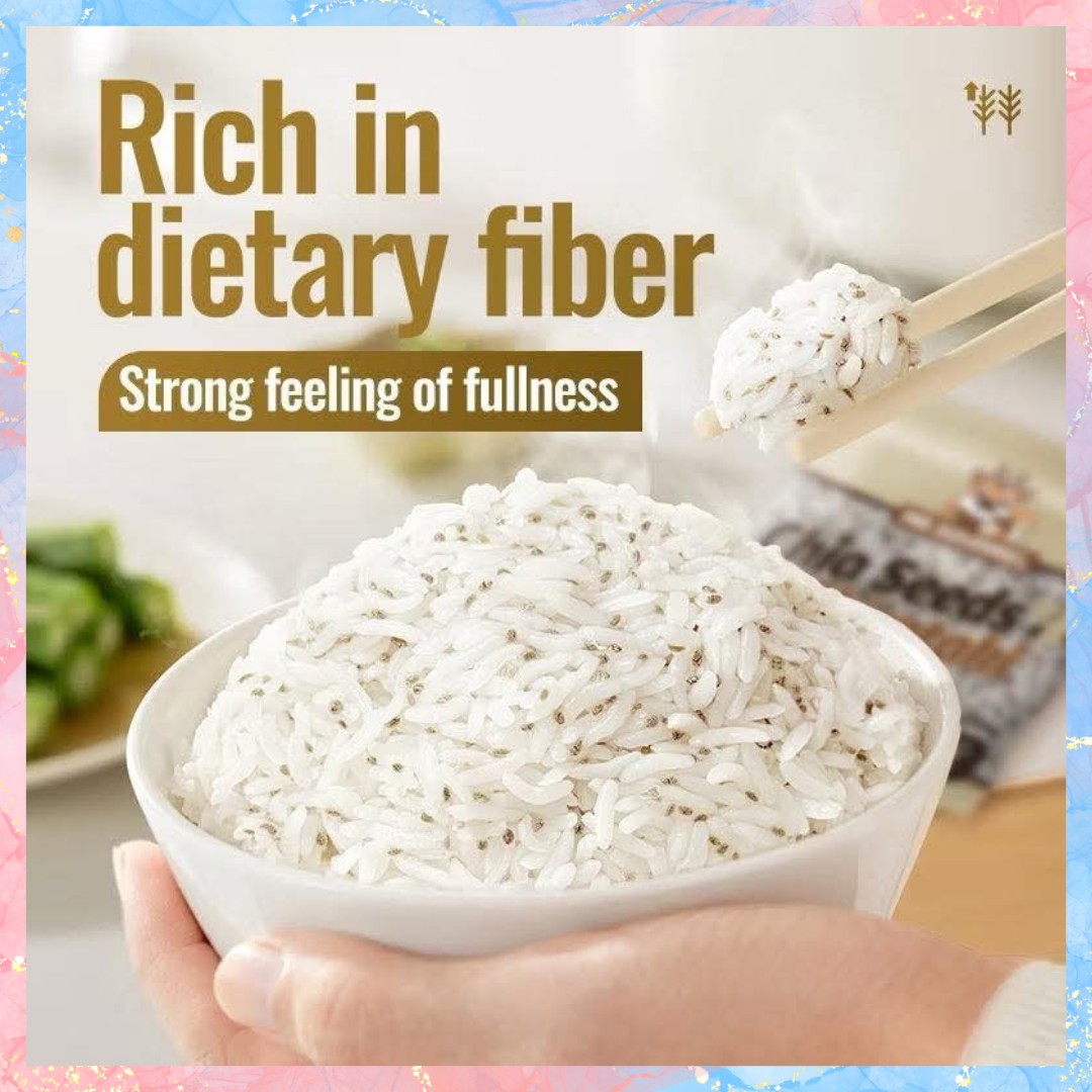 Mr Squirrel Chia Seeds Shirataki Mixed Dry Rice | Low Fat & High Fiber | 100G