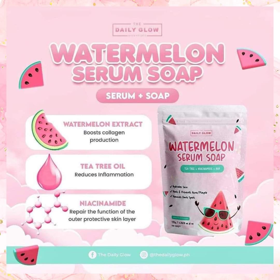 The Daily Glow WATERMELON SERUM SOAP | 135G