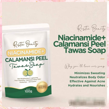 Rustic Beauty Niacinamide Calamansi Peel Tawas Soap | 100G