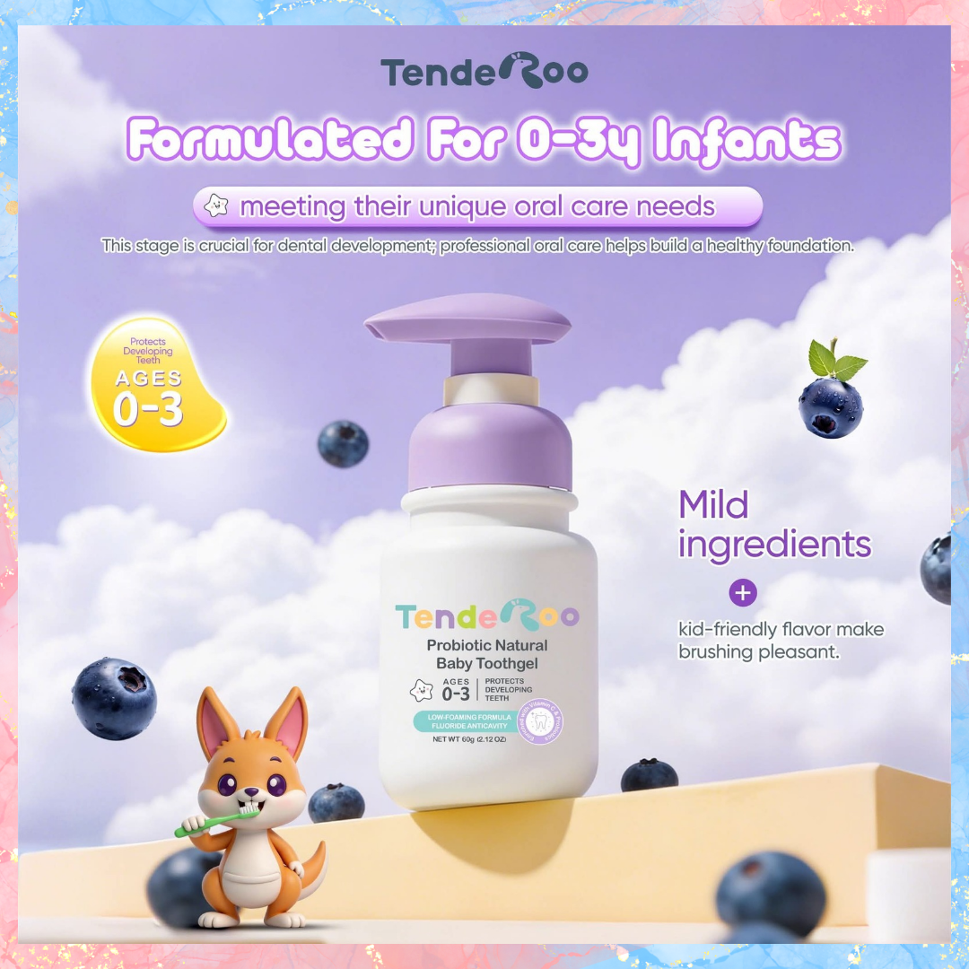 Tenderoo Probiotic Natural Baby Toothgel | Ages 0-3 | 60g