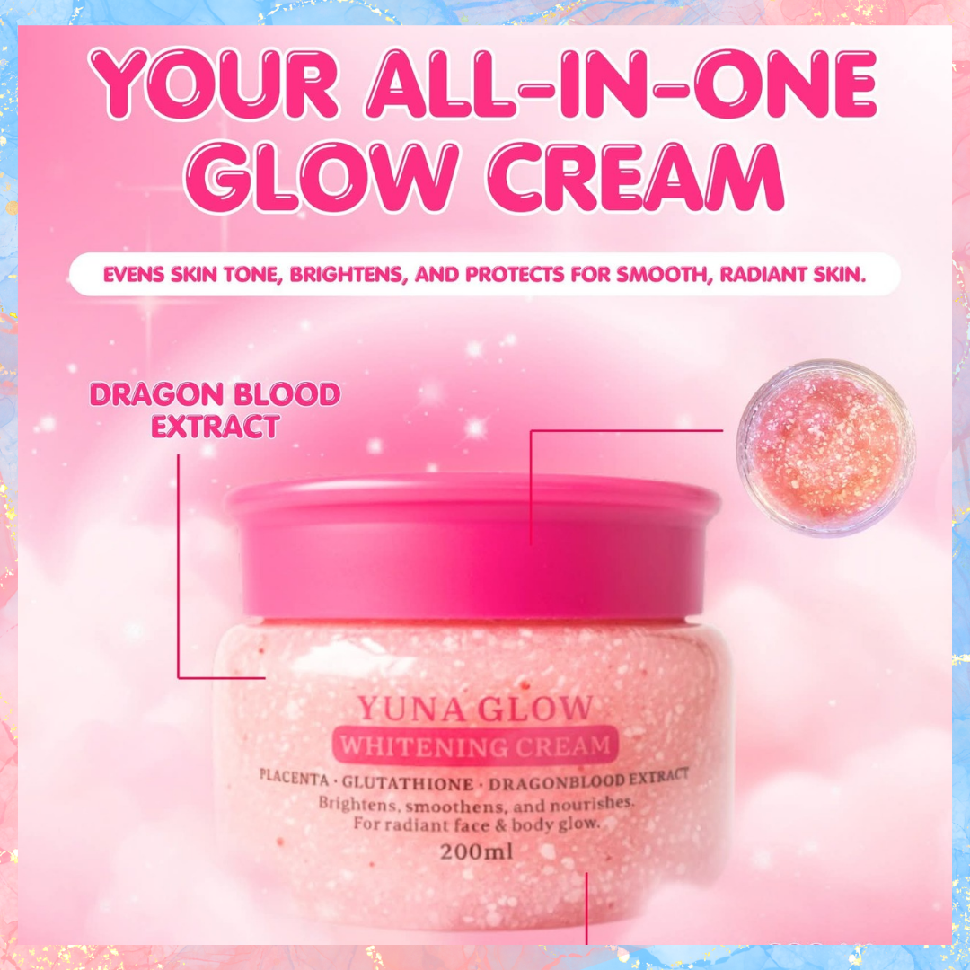 BMRS Yuna Glow Whitening Cream with Placenta • Glutathione • Dragon Blood extract | 200ML