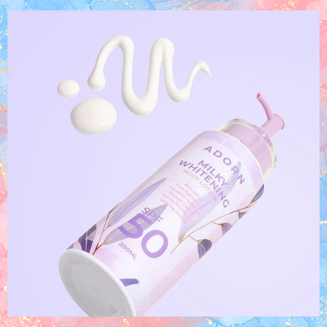Adorn Milky Whitening Body Lotion with SPF50 | 200ML