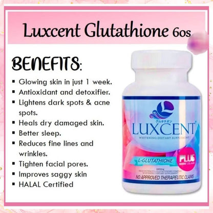 Luxcent L-Glutathione plus Marine Collagen | 60caps