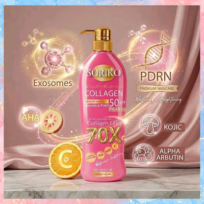 Soriko Collagen Filler 70x Whitening Body Lotion | 500ml