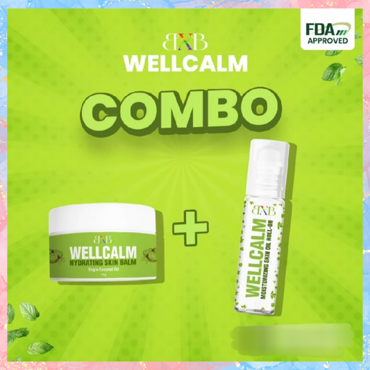 Wellcalm Hydrating Skin Balm + Moisturizing Skin Oil Roll on COMBO