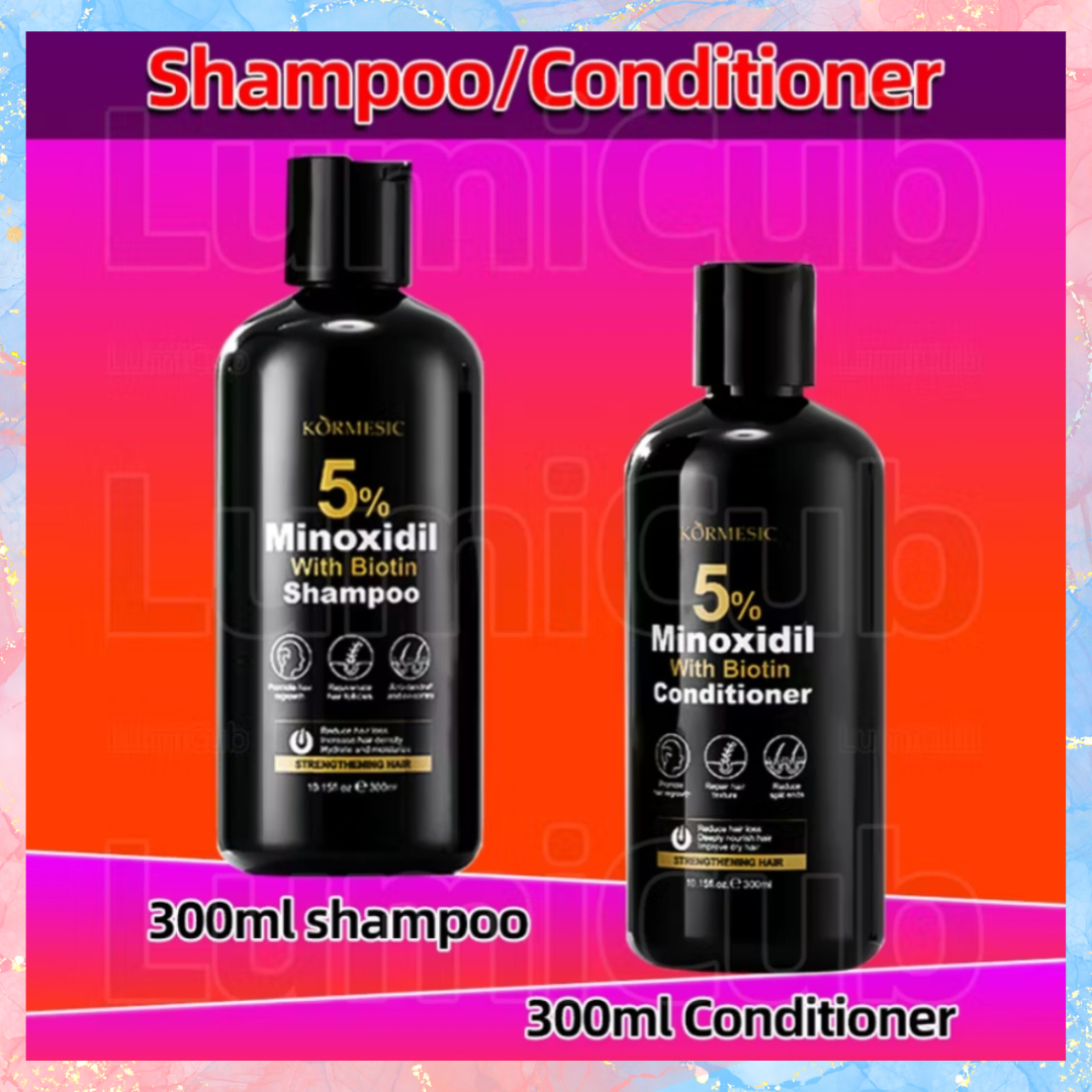 Kormesic 5% Minoxidil with Biotin Shampoo and Conditioner | 300ML each