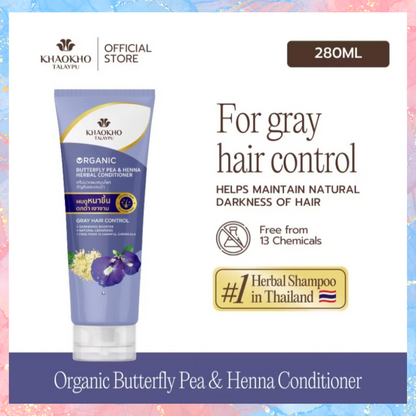 Khaokho Talaypu Herbal Hair Darkening Shampoo and Conditioner