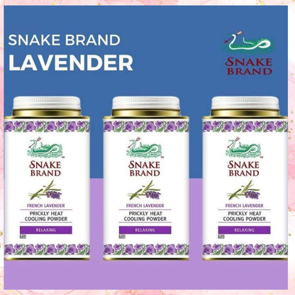 Snake Brand Prickly Heat Cooling Powder - French Lavender | 140G