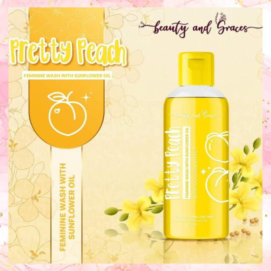 Pretty Peach Feminine Wash with Sunflower Oil with Cooling Effect | 150ML