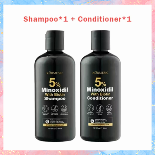 Kormesic 5% Minoxidil with Biotin Shampoo and Conditioner | 300ML each