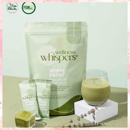 Wellness Whispers Stress Relief Matcha Milk with Lavender extract | 10sachets