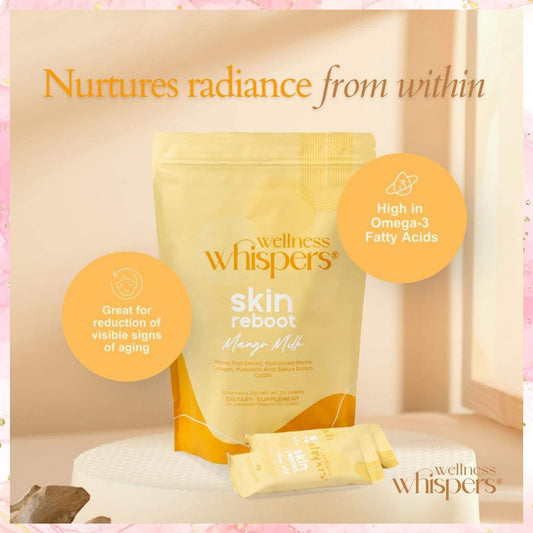 Wellness Whispers Skin Reboot Mango Milk | 10sachets