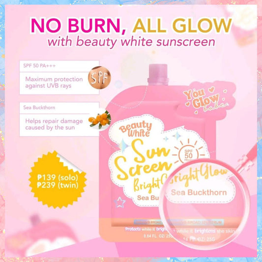 You Glow Babe Beauty White Sunscreen UVA+UVB BROAD SPECTRUM SPF50 PA+++| 25G