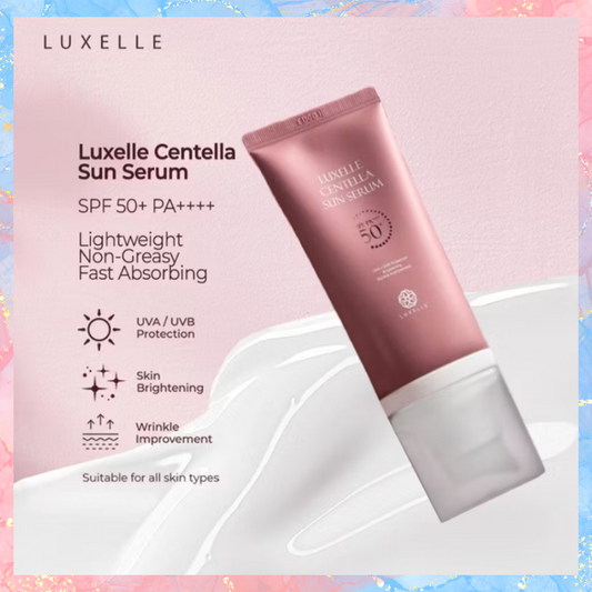 Luxelle Centella Sun Serum with SPF 50+ PA++++ | Sunscreen Moisturizing UVA/UVB PROTECTION | By Heart Evangelista