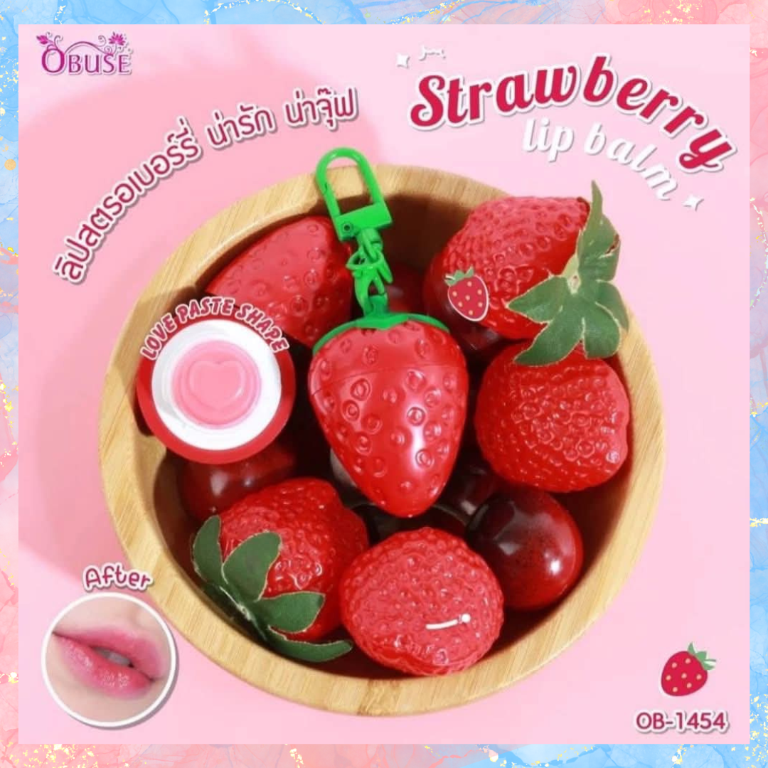 Strawberry Magic Lip Balm | Keychain Lip Balm