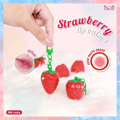 Strawberry Magic Lip Balm | Keychain Lip Balm