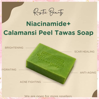 Rustic Beauty Niacinamide Calamansi Peel Tawas Soap | 100G