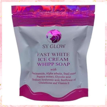 SY Glow Fast White Ice Cream Whipp Soap | 125G