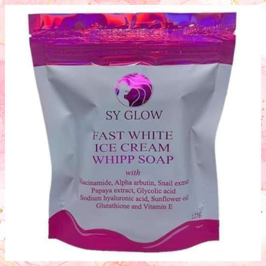 SY Glow Fast White Ice Cream Whipp Soap | 125G