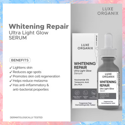 Luxe Organix Whitening Repair Ultra Light Glow Serum | 30ML