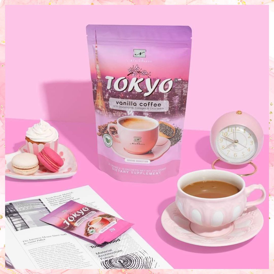 coffee with glutathione and collagen Nugen Bloom FITGUM 20X Collagen Chia Coffee