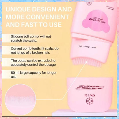 Glo 21 Shaping Hair Gel with styling comb | 80ML