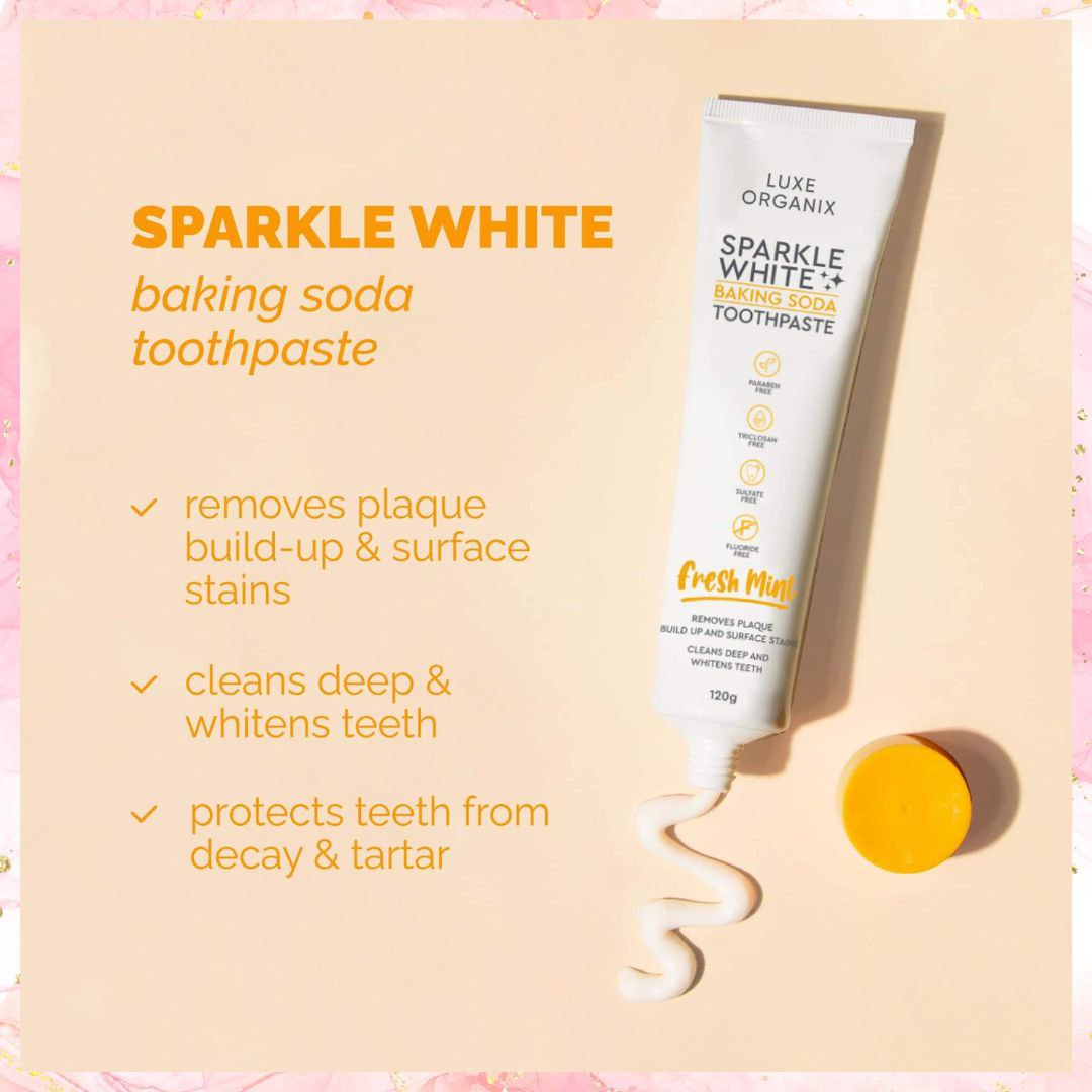 Luxe Organix Sparkle White Baking Soda Toothpaste | 120G