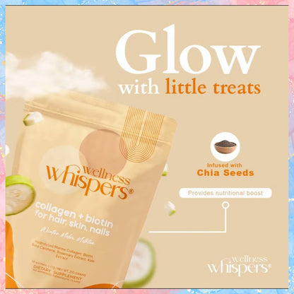 Wellness Whispers Collagen + Biotin for hair, skin & nails | 10sachets