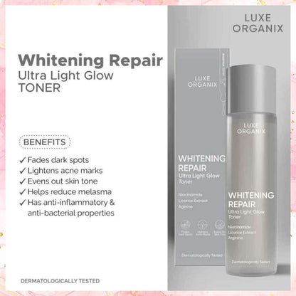 Luxe Organix Whitening Repair Ultra Light Glow Toner | 150G