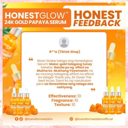 Transformed Skin HONEST GLOW 24k GOLD PAPAYA SERUM | 30ML
